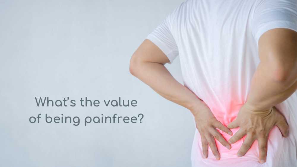 What's the value of being painfree? Lady hold back in pain